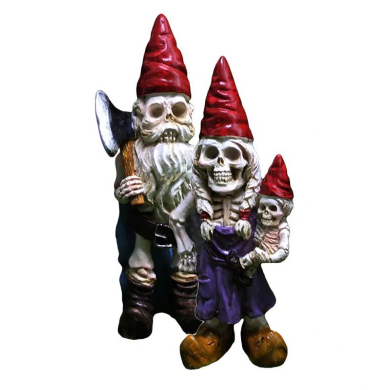 Assorted Color / 4.8X3.3CM 2Pcs Dwarf Adornment Zombie Garden Garden Gnomes Ornaments Zombie Gnome Lawn Statues Decorations